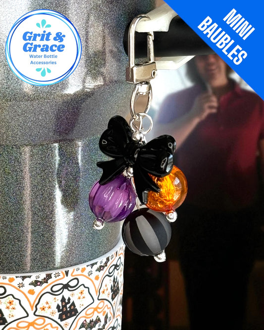 Haunted Mansion Bow Mini Straw Bauble