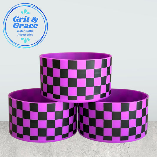 Neon Purple Checker Boot