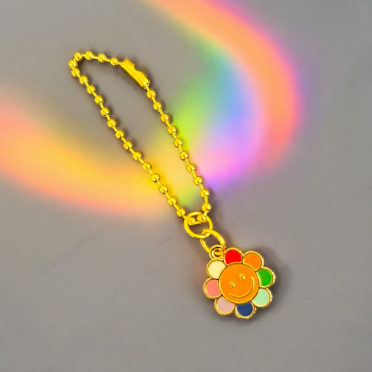 Rainbow Daisy Handle Charm