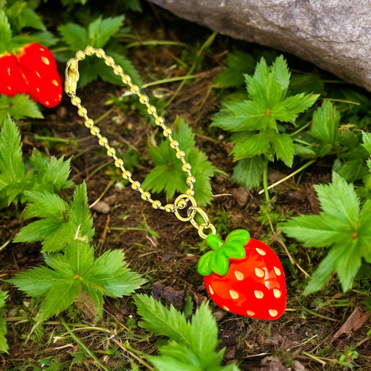 Strawberry Handle Charm