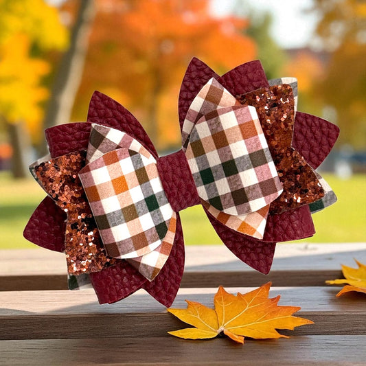 Autumn Plaid Bow