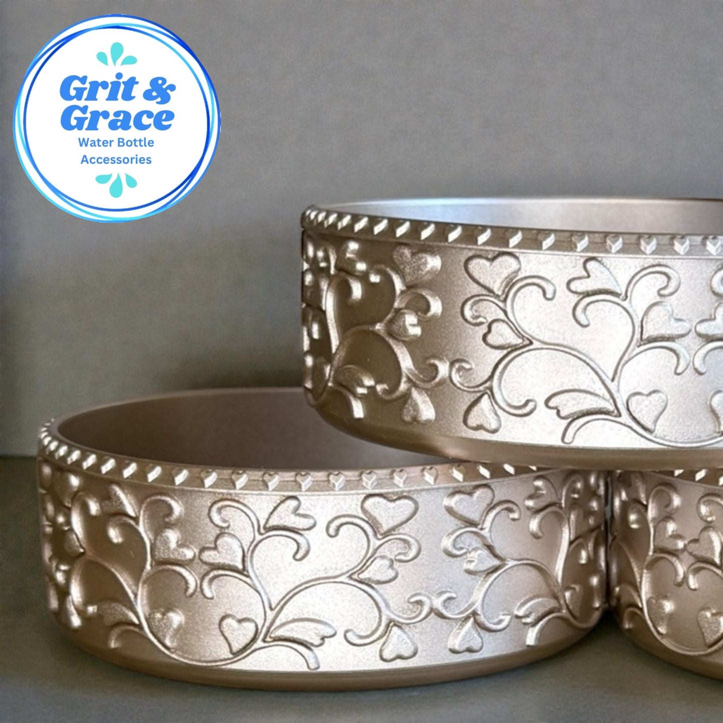 Heart Scroll Champagne Shorty Boot