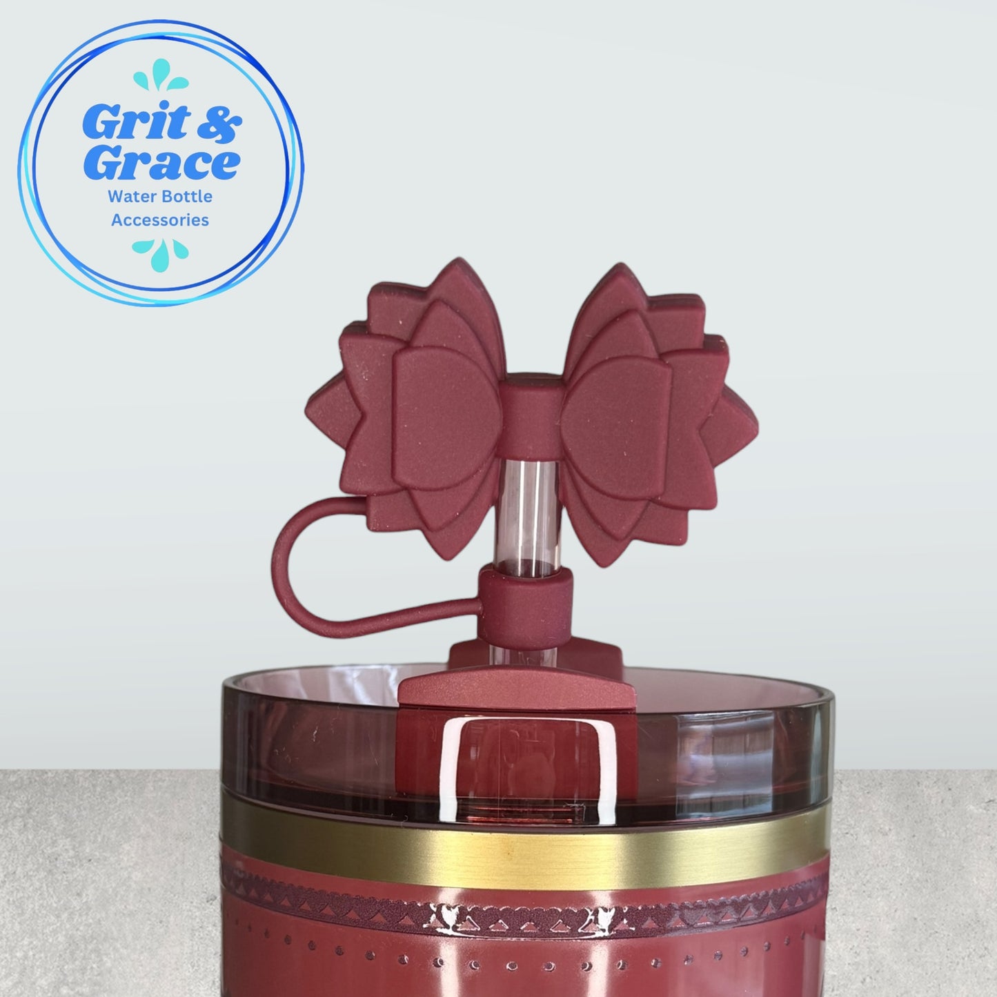 Gracie Merlot Straw Topper