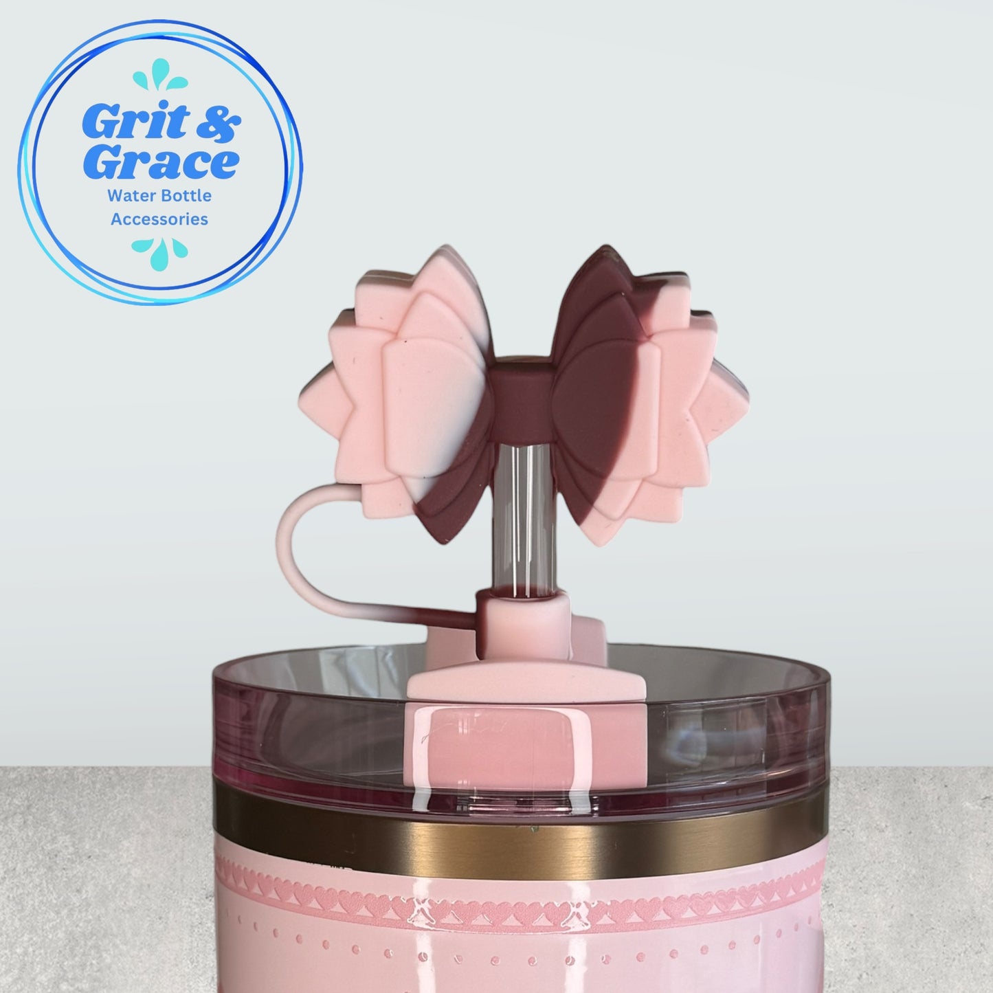 Gracie Victorian Bloom Swirl Straw Topper