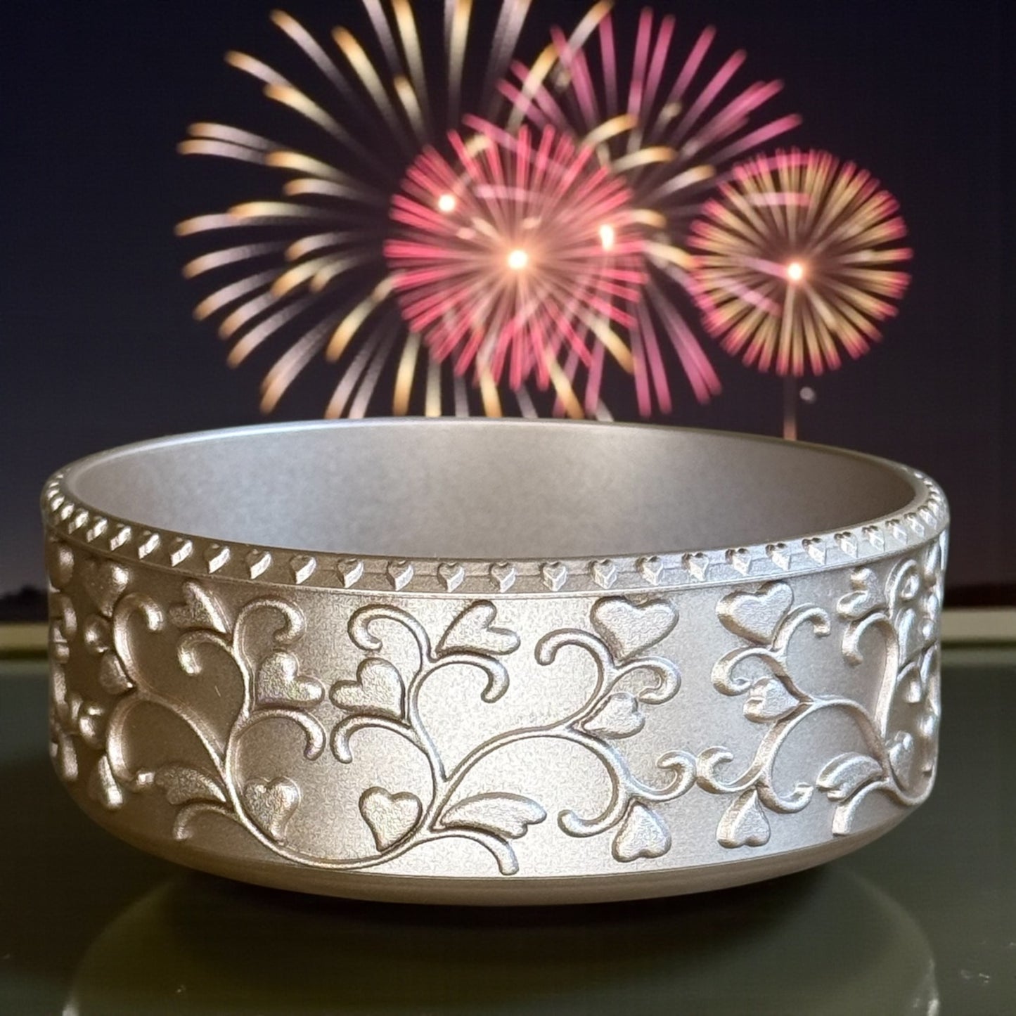 Heart Scroll Champagne Shorty Boot