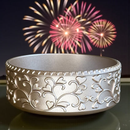 Heart Scroll Champagne Shorty Boot