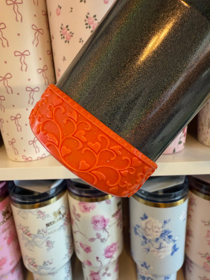 Heart Scroll Showgirl Orange Shorty Boot