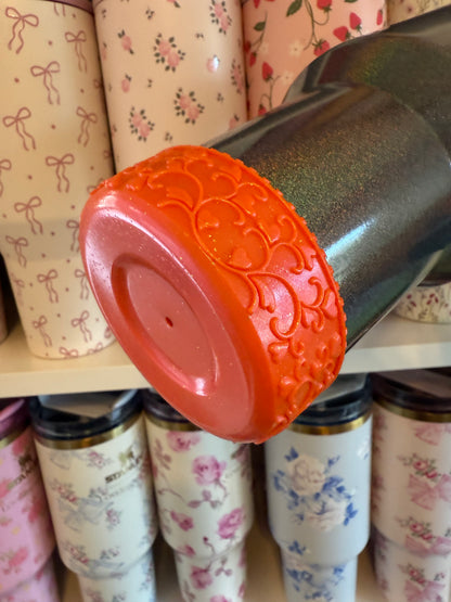 Heart Scroll Showgirl Orange Shorty Boot