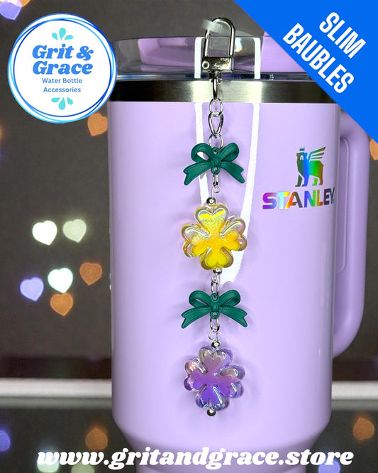 Slim Mardi Gras Bow Mini Bauble