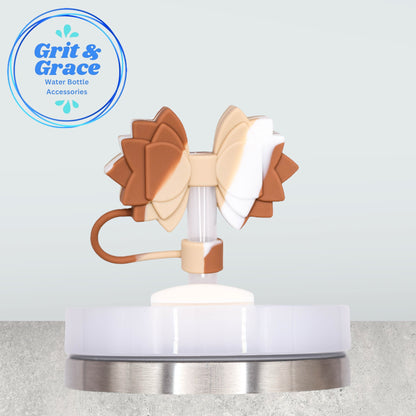 Gracie Mocha Mousse Swirl Straw Topper