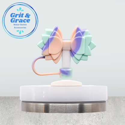 Gracie Hydrangea Swirl Straw Topper