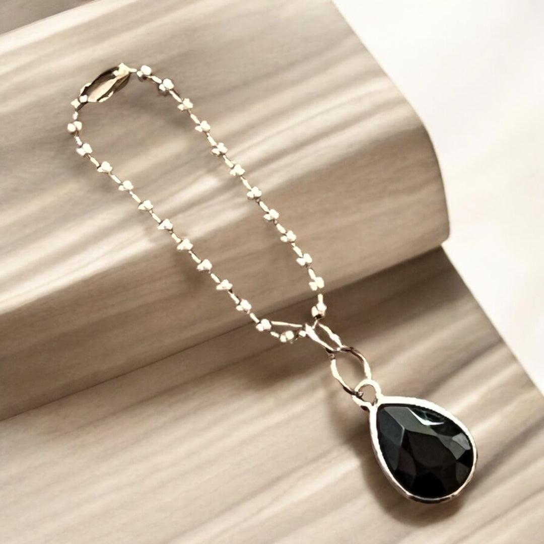 Black Gem Handle Charm