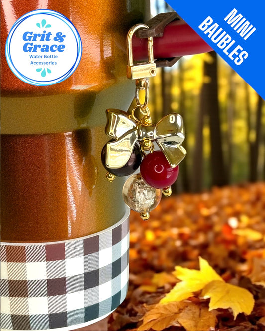 Chrome Merlot Mini Straw Bauble