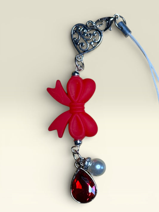 Hang Anywhere Red Bow Valentine's Bottle Charm