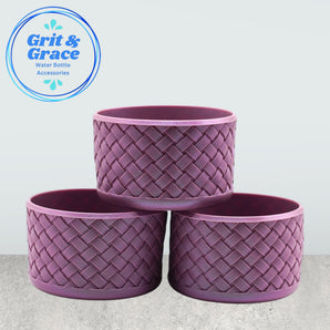 Basketweave Pearlescent Mauve Shimmer Boot