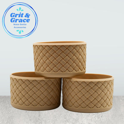 Basketweave Nude Tan Boot