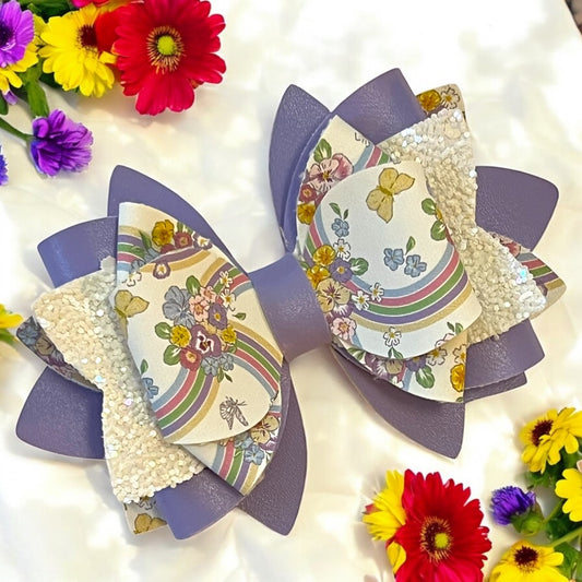 Spring Pansies Bow