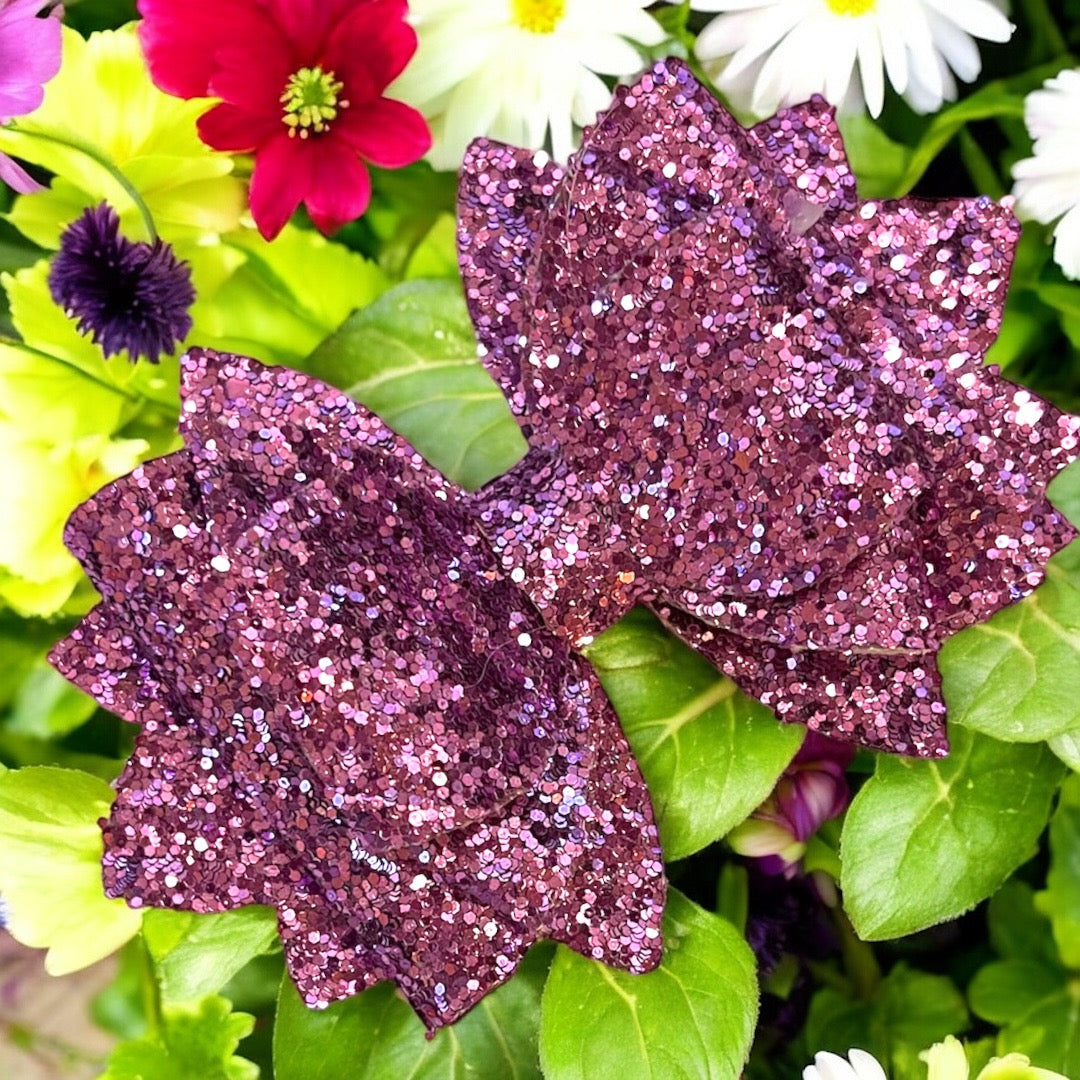 Lavender Glitter Bow