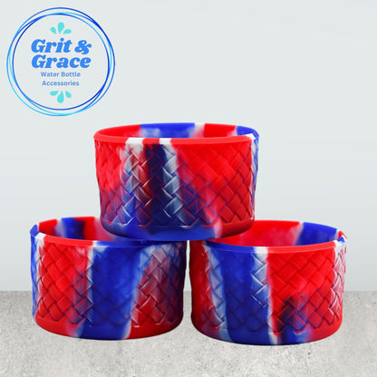 Basketweave Red, White & Blue Swirl Boot
