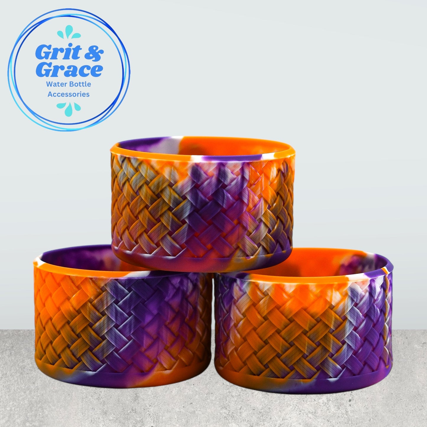 Basketweave Purple Candy Corn Swirl Boot