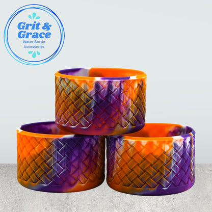 Basketweave Purple Candy Corn Swirl Boot