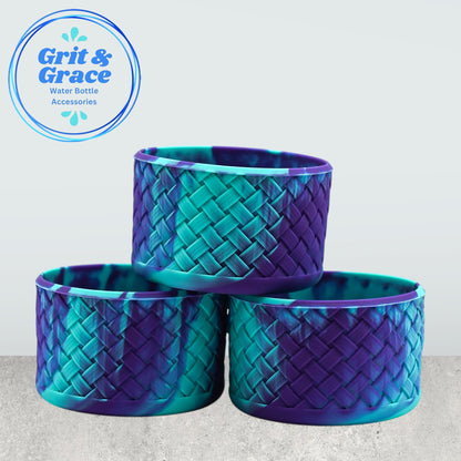 Basketweave Deep Purple & Teal Swirl Boot