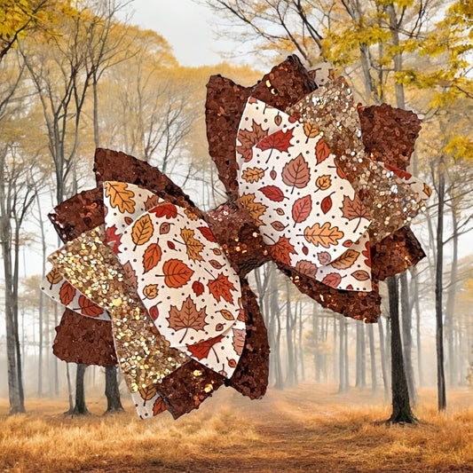 Fall Leaves Bow