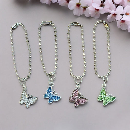 Sparkle Butterfly Handle Charm