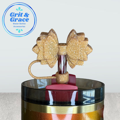 Gracie Copper Magnolia Straw Topper