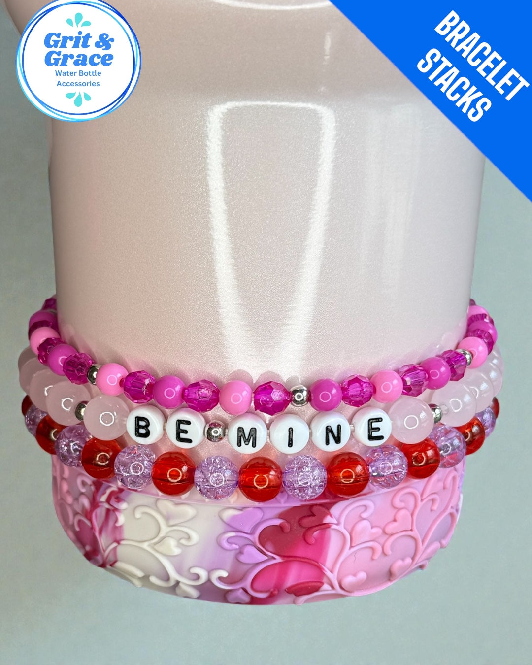 Be Mine Stretchy Cup Bracelets (Set of 3)