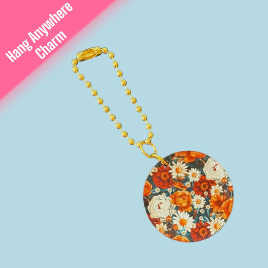Medallion Autumn Floral Hang Anywhere Charm