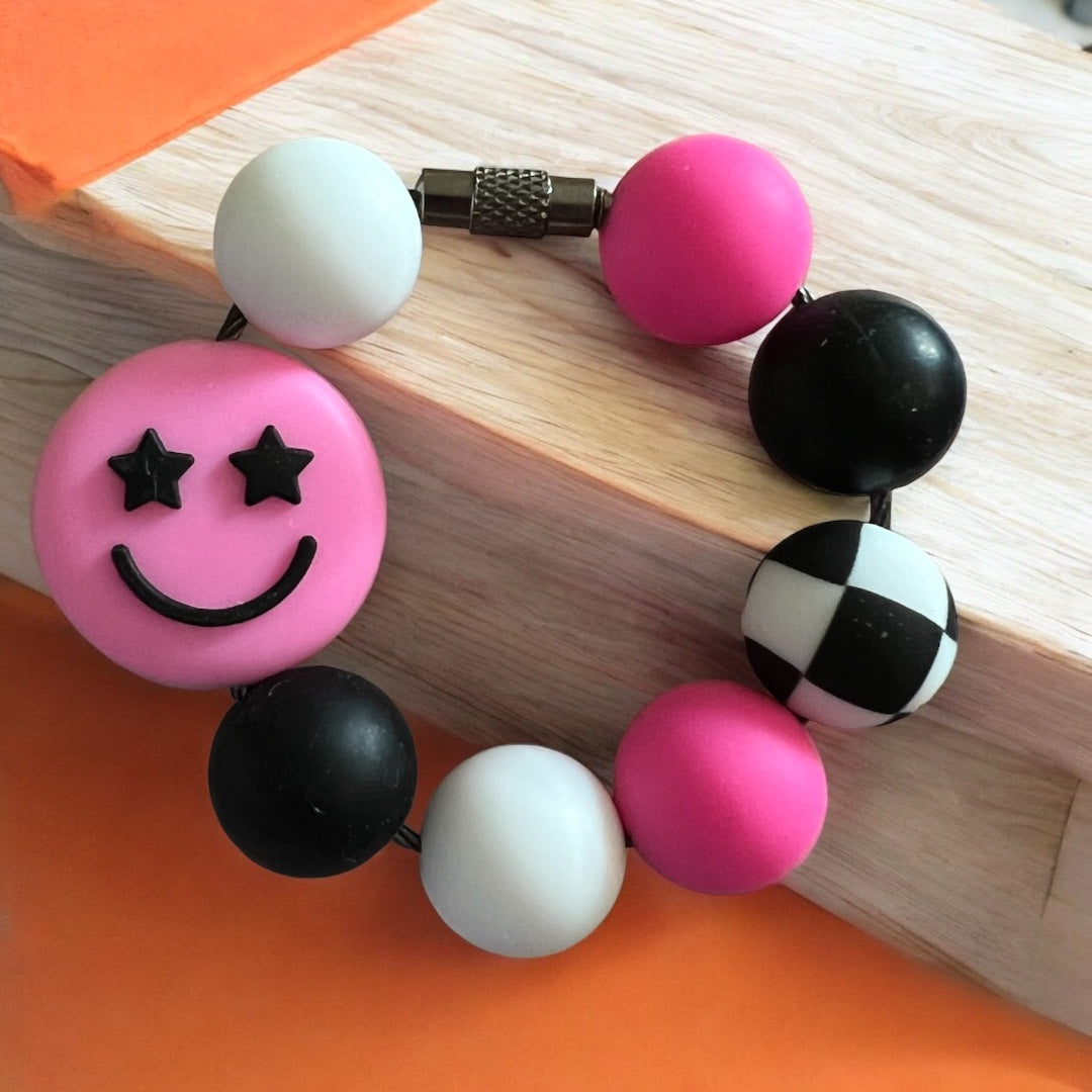 Smiley Checker Handle Bracelet