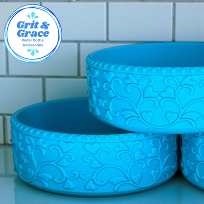 Heart Scroll Caribbean Blue Shorty Boot