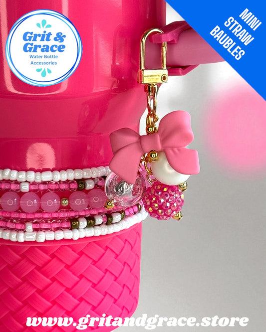 Pink Parade Mini Straw Bauble