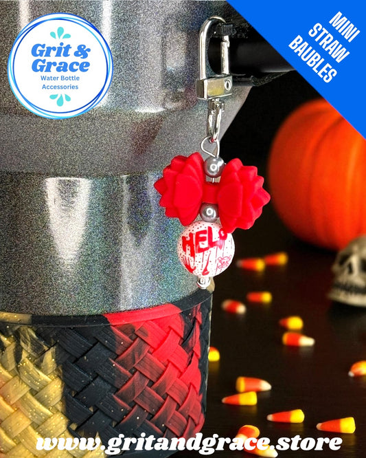 Gracie Mini Straw Bauble-Halloween HELP