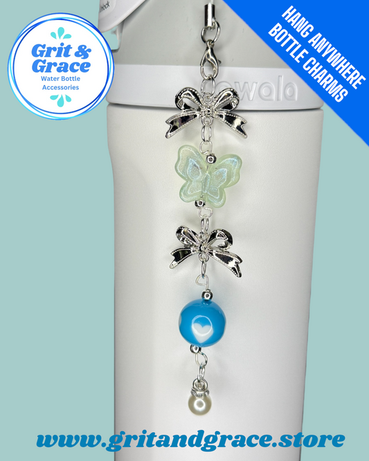 Hang Anywhere Caribbean Blue Butterfly Bottle Charm