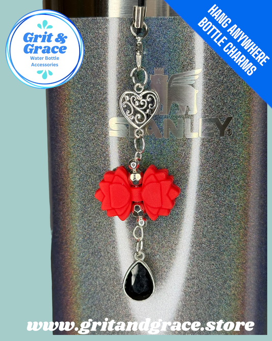 Hang Anywhere Red & Black Gracie Bottle Charm