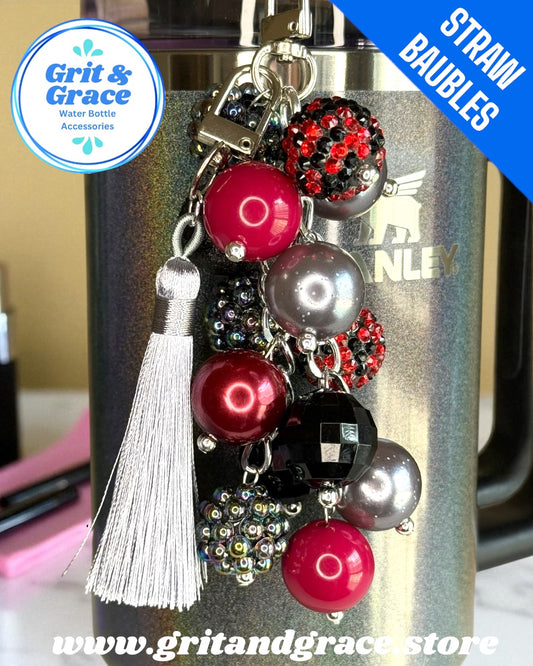 Damask #5 Straw Bauble with Detachable Silk Tassel