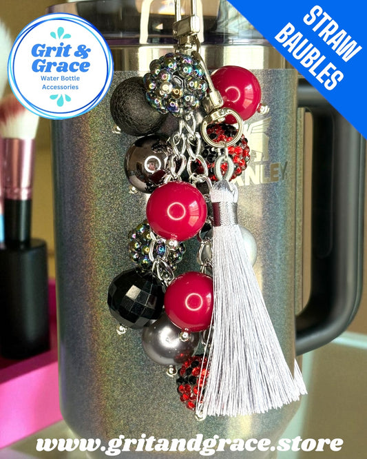 Damask #6 Straw Bauble with Detachable Silk Tassel