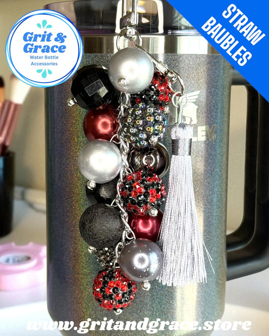 Damask #7 Straw Bauble with Detachable Silk Tassel