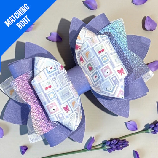 French Lavender Stamp Bow