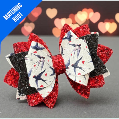 Love Birds Sparkle Bow