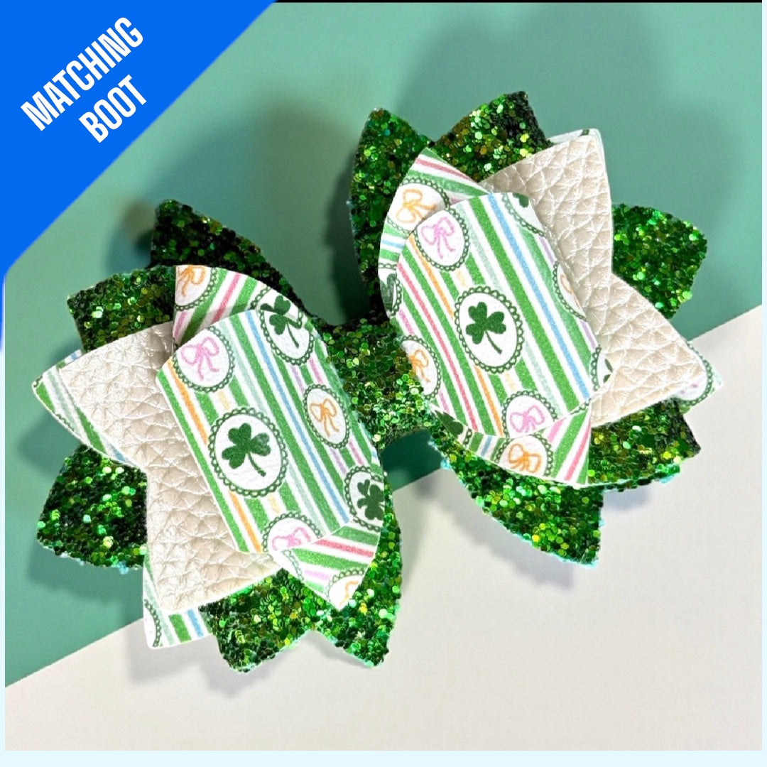 Clover Cameo Sparkle Bow