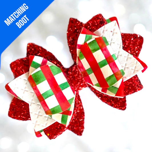 Christmas Plaid Bow