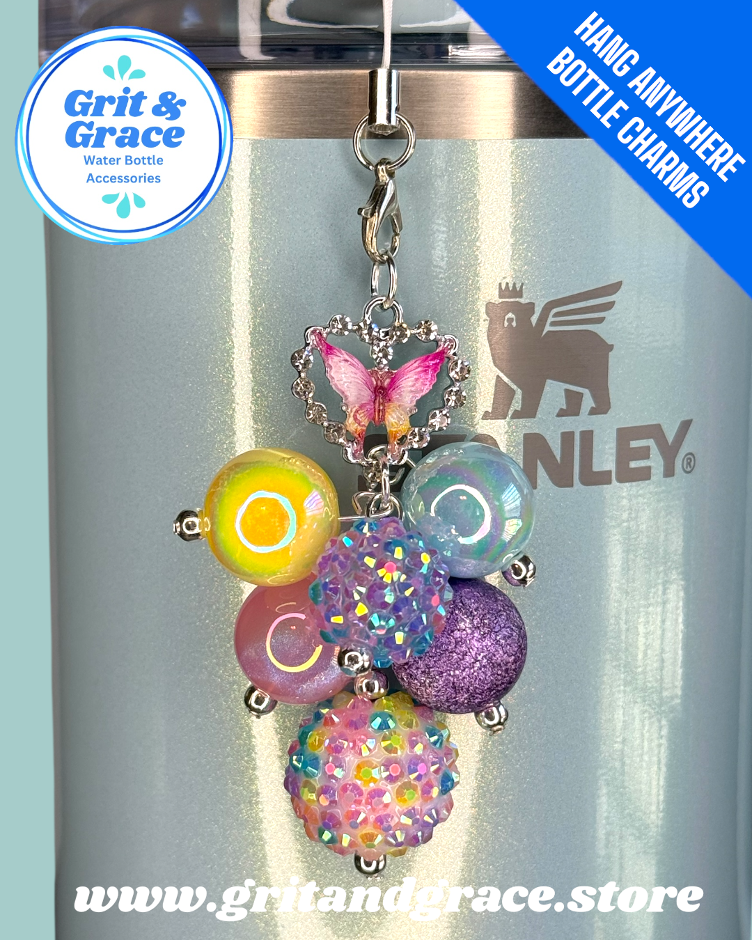 Hang Anywhere Easter Butterfly Bottle Charm