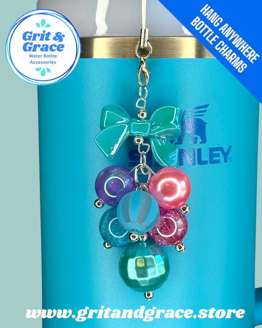Hang Anywhere Tropical Party Bows Bottle Charm