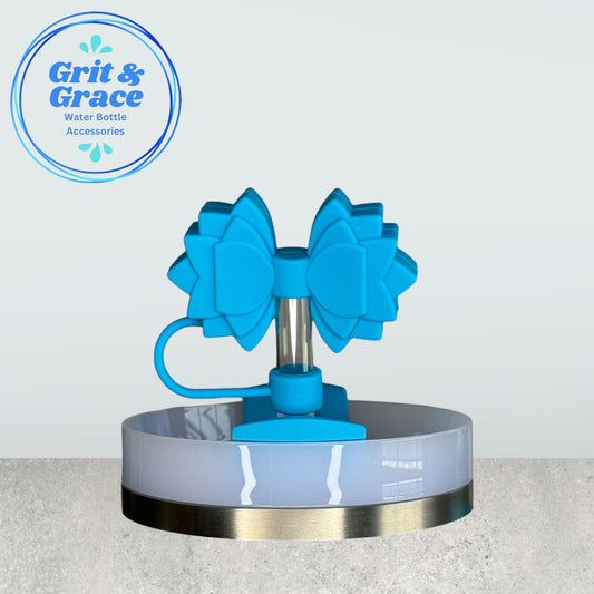 Gracie Caribbean Blue Straw Topper