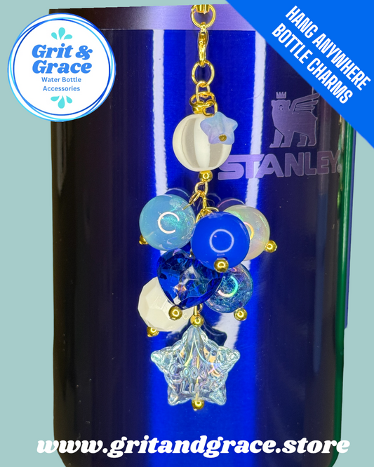 Hang Anywhere Blue Stars Bottle Charm