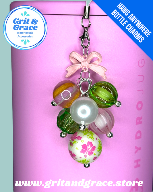 Hang Anywhere Tropical Flowers Bottle Charm