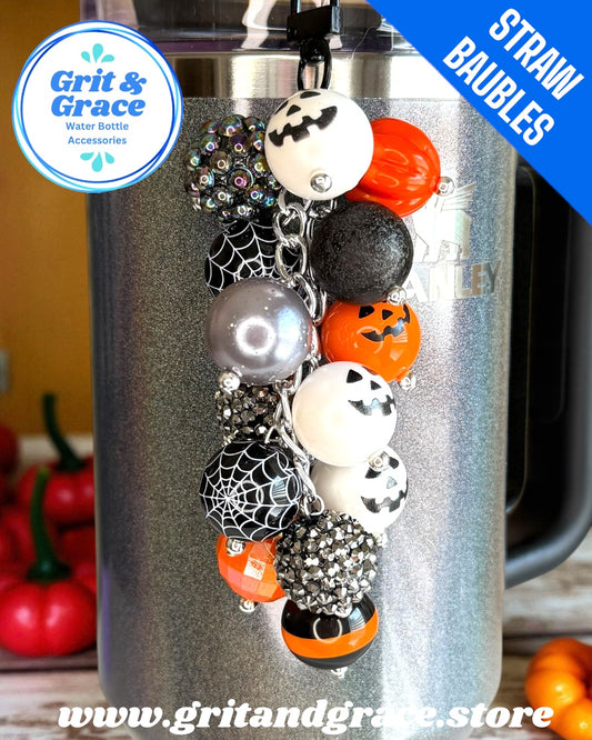 Spooky Orange #3 Straw Bauble